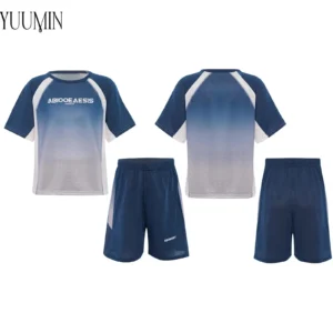 Quick-Drying Tracksuit for Boy Kid Contract Color Sports Set Short Sleeve T-shirt with Soft Shorts Set Basketball Soccer Uniform
